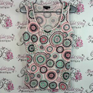 Jessica tank top sparkly sequins clear Multicolor Patterned Tank Top